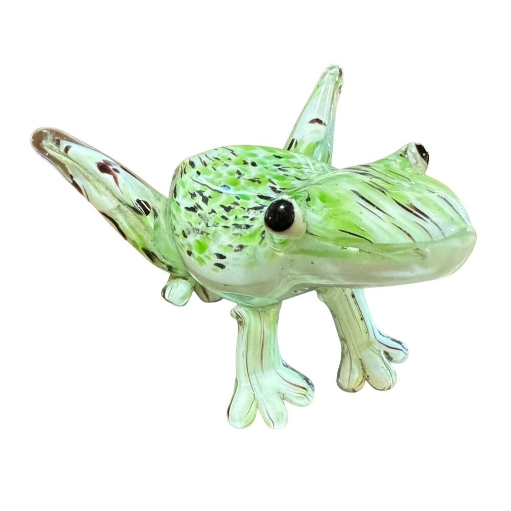 Weirdo Frog Toad Hand Blown Art Glass Paperweight 5.5" L X 4" H x 5" W FLAW